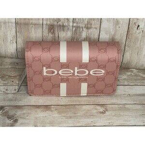 Beautiful Bebe Paisley Crossbody Blush Pink Bag with Chain Strap NWT